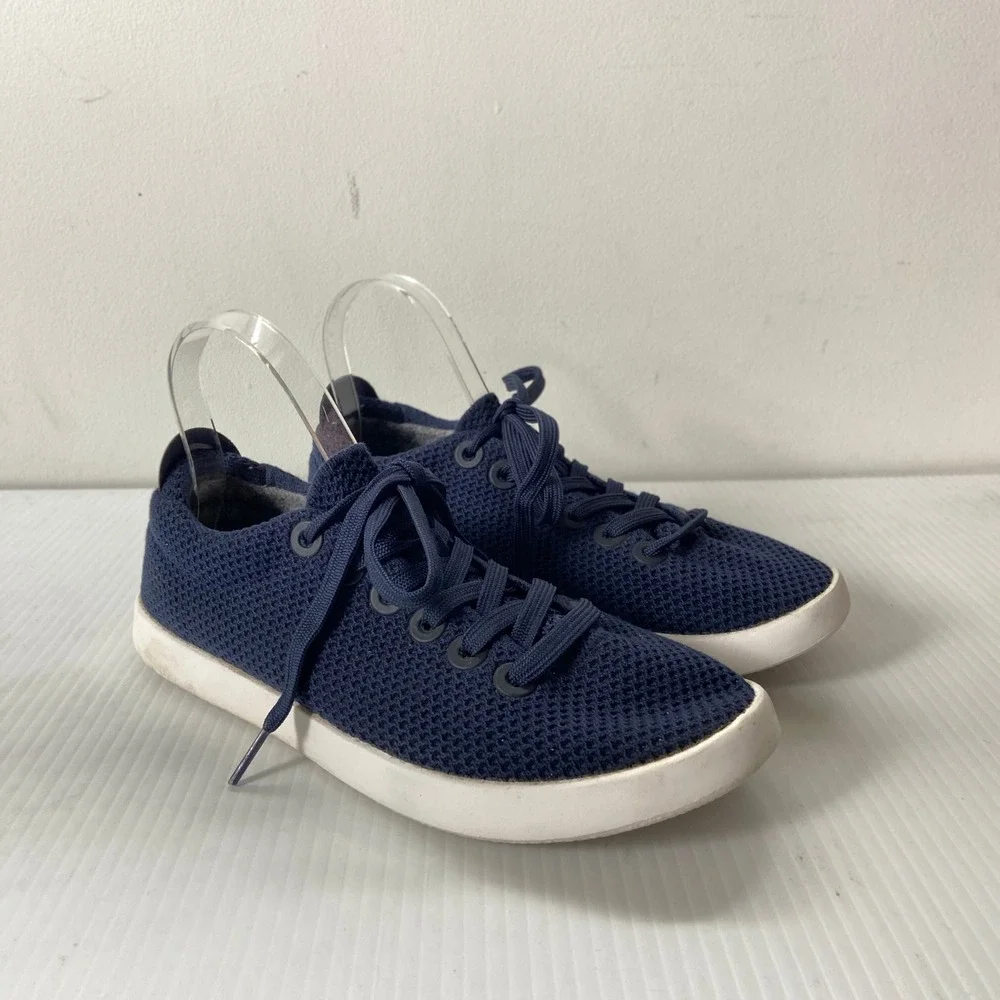 Allbirds Tree Piper Lace Up Sneakers Moonrise Navy Blue Womens 8